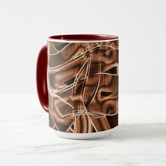 Band kurvor, bruna urlakning med relief och överla mugg (Framsida vänster)