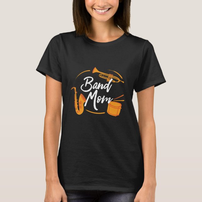Band Mamma Funny School Marching Band T Shirt (Framsida)