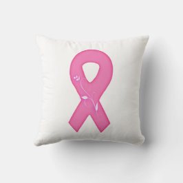 Band med blomma för att öka medvetenheten om bröst kudde