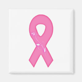 Band med blomma för att öka medvetenheten om bröst magnet