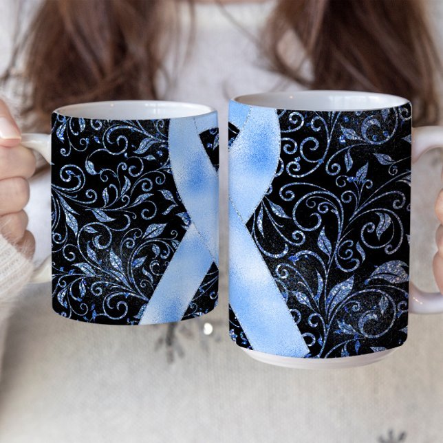 Band med ljusblå medvetenhet Mugg Design (Skapare uppladdad)