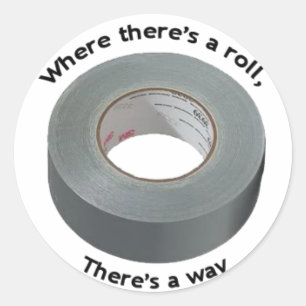 Band med slogan-märke runt klistermärke