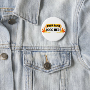 🎵 Band Merch-knapp Anpassad bandlogotyp Knapp