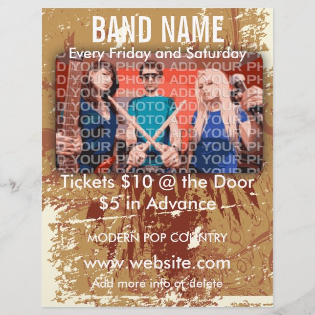 Band Namn Music Flyer (Framsidan)