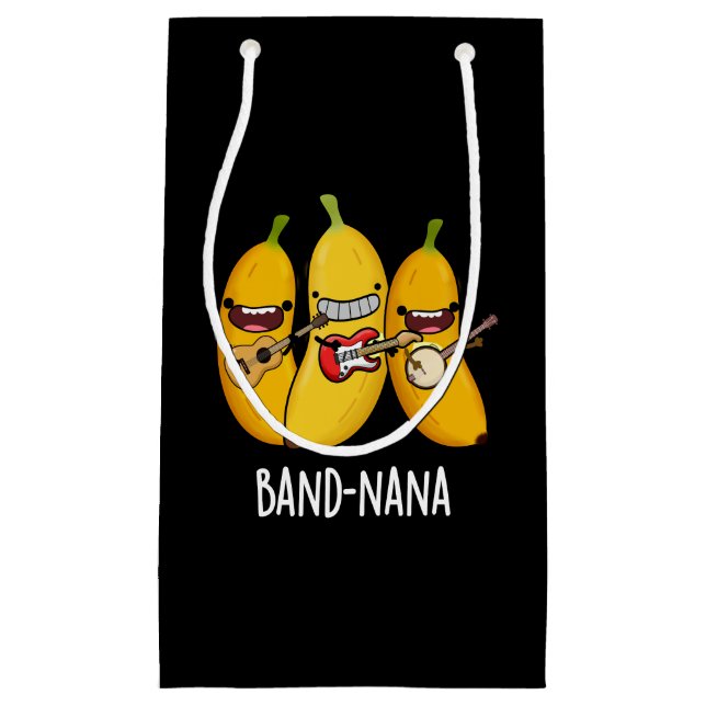 Band-nana Funny Fruit Banana Pun Mörk BG (Framsidan)