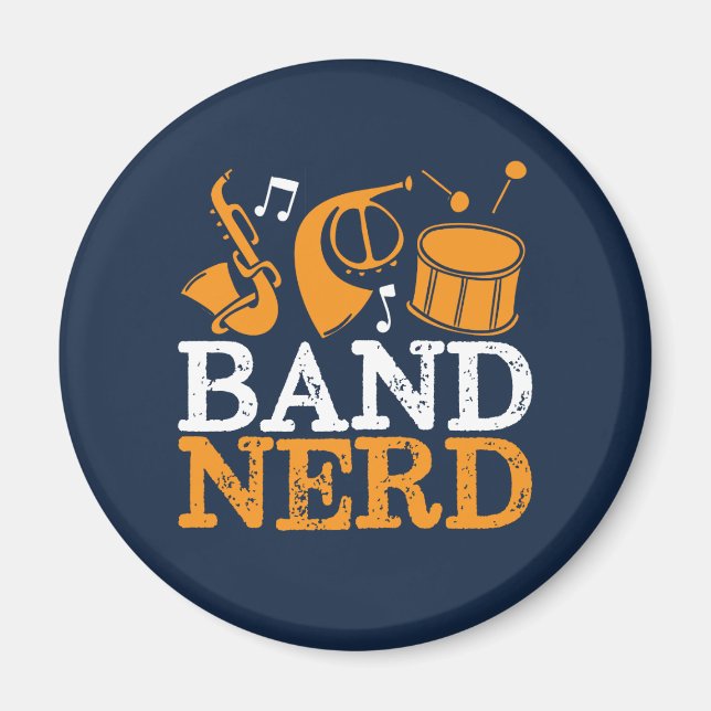 Band Nerd Funny och Coola Marching Band Magnet (Framsidan)