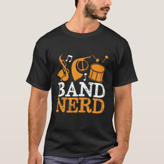 Band Nerd Funny och Coola Marching Band T Shirt (Framsida)