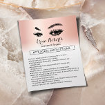 Band och Brows Makeup Artist Aftercare Instruction Flygblad<br><div class="desc">Asksmakeup Artist Aftercare Instruction Flyers.</div>