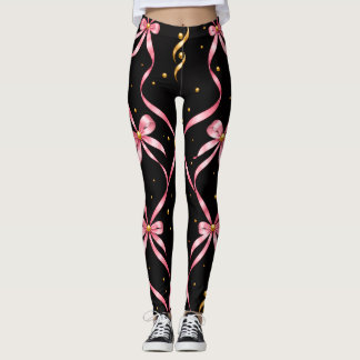 band och guld på svarta joggingbyxor leggings