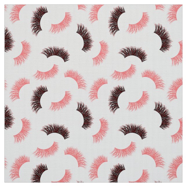 Band och mascara med röda glitter mönster tyg (Provkarta)