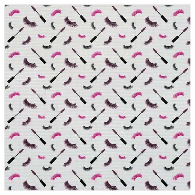 Band och mascara med rosa glitter mönster tyg (Provkarta)