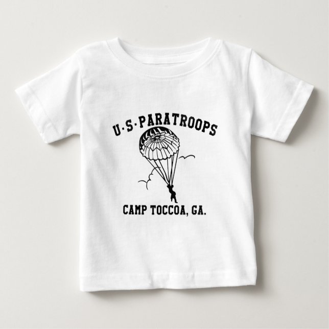 Band of Brothers Currahee US Paratrooper Toccoa Tee Shirt (Framsida)