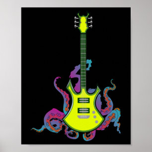 Band Rock and roll Guitar är För manar Band Tee 16 Poster