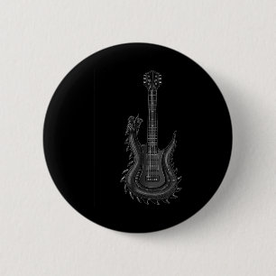 Band Rock and roll Guitar För manar band Tee 6 Knapp