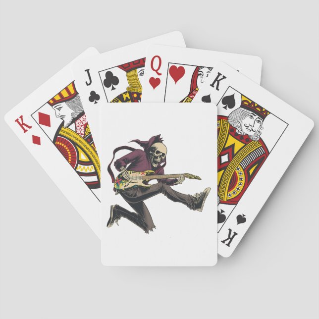 Band Shirts Rock and roll Guitar T Shirts För mana Casinokort (Baksidan)