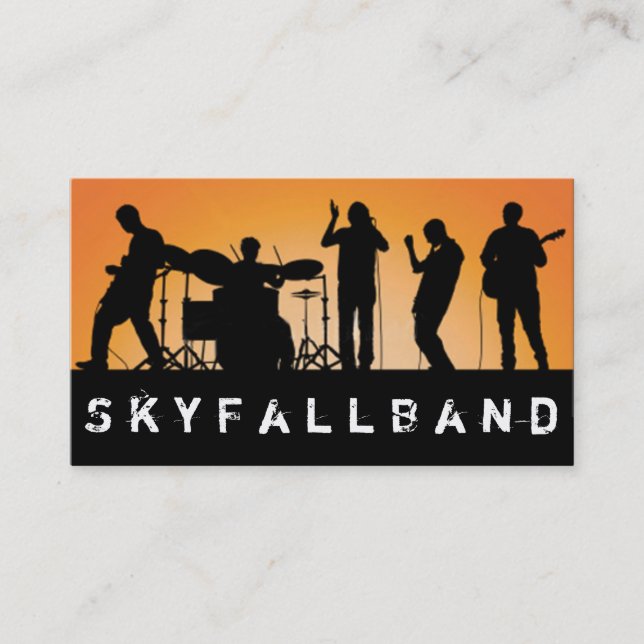 Band, Sten, Singers prestandaunderhållning Visitkort (Framsida)