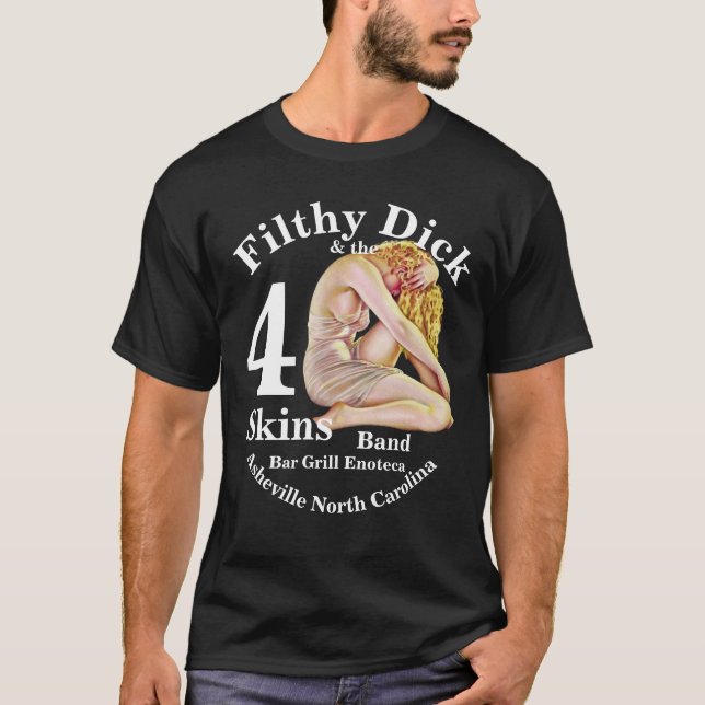 Band TShirt Tee Din Mall Asheville NC 2044 (Framsida)