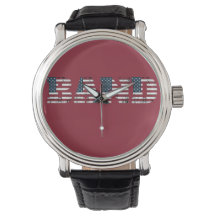 Band USA flagga Watch - Red