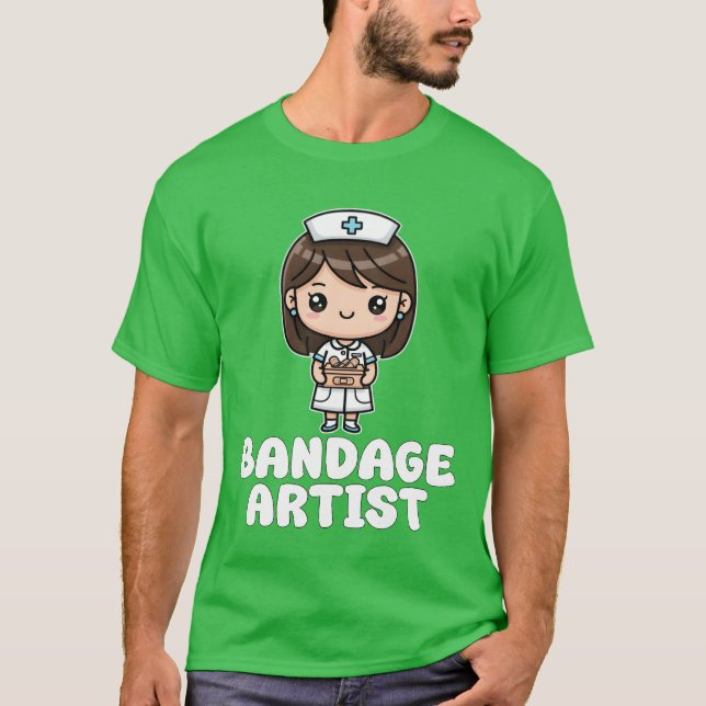 BANDAGE ARTIST NURSE GIFT T SHIRT (Framsida)