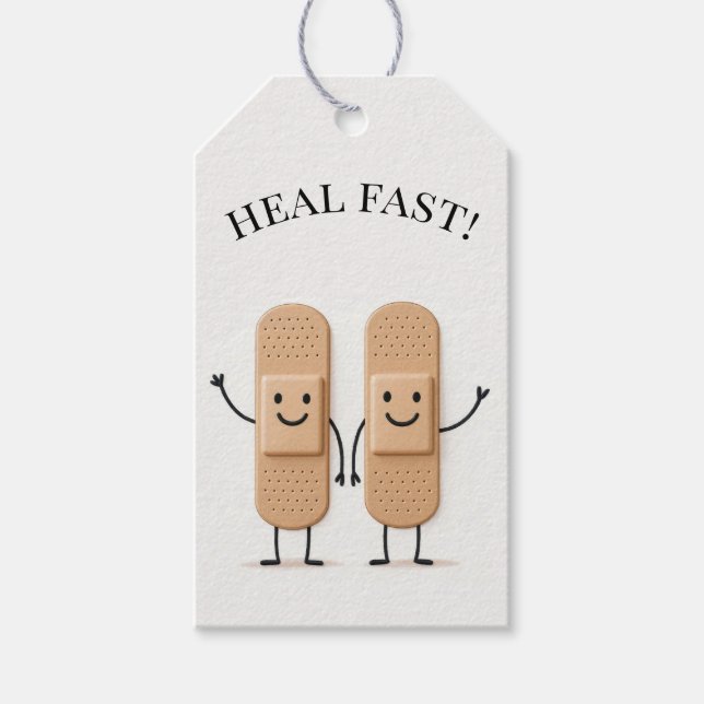 Bandage Stavfigur Par Vinkande Presentetikett (Framsidan)