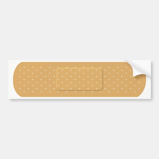 Bandaid for White Car Bumper Sticker Bildekal (Framsidan)