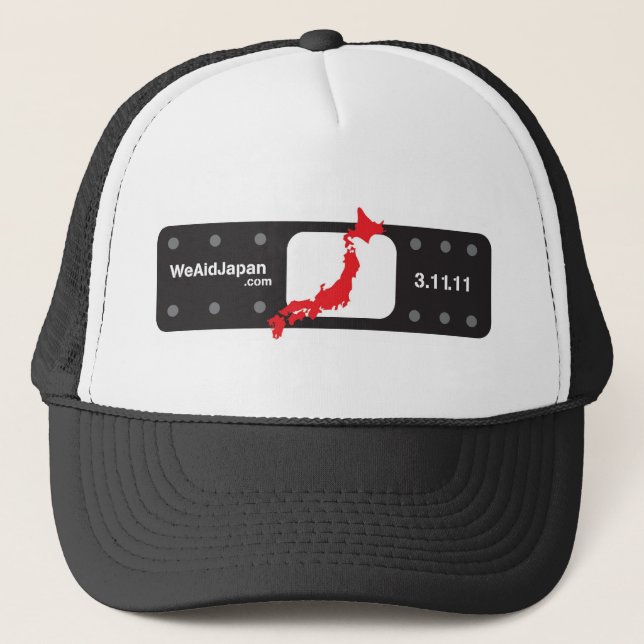 Bandaid hattsvartバンドエイド帽子黒 truckerkeps (Framsida)