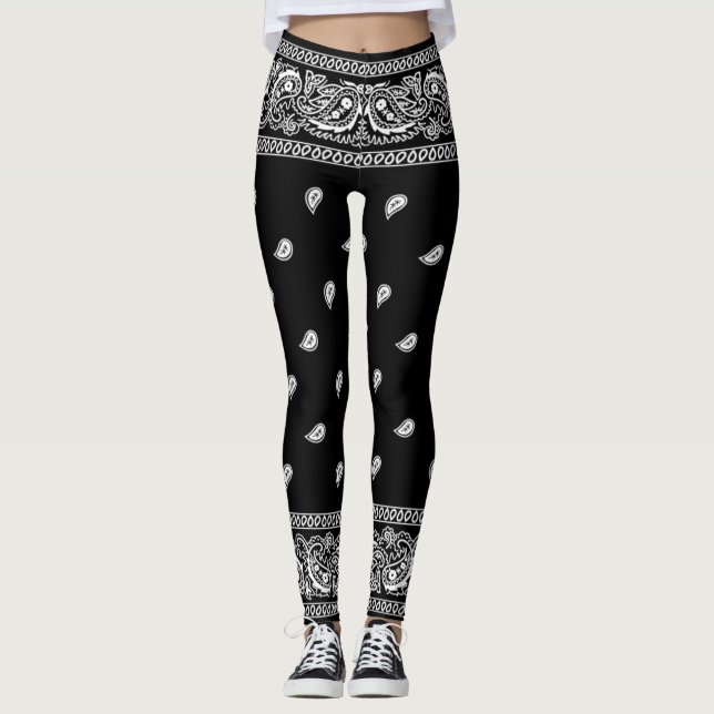 Bandana Black Leggings (Framsida)