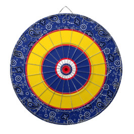Bandana Blue Red Gult Roligt Game Nite Dartboard Darttavla