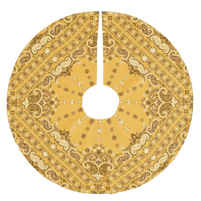 Bandana Boho: Paisley Print Revival Julgransmatta Borstad Polyester (Framsidan)