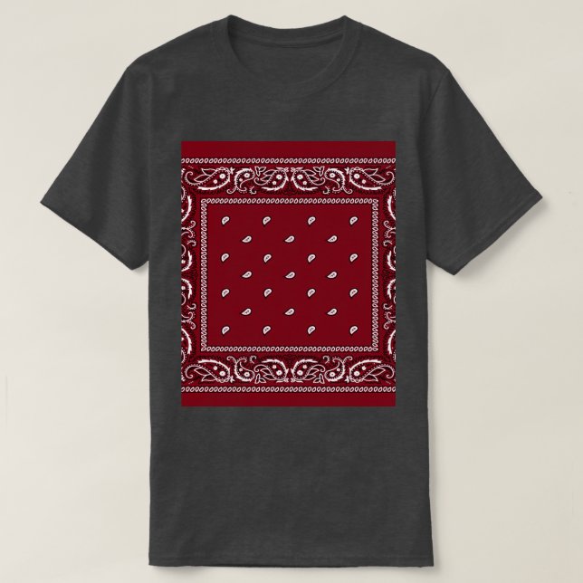 Bandana Burgundy Graphic  T Shirt (Design framsida)
