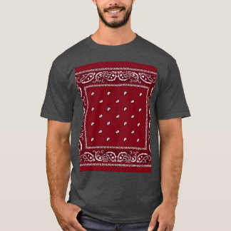 Bandana Burgundy Graphic  T Shirt