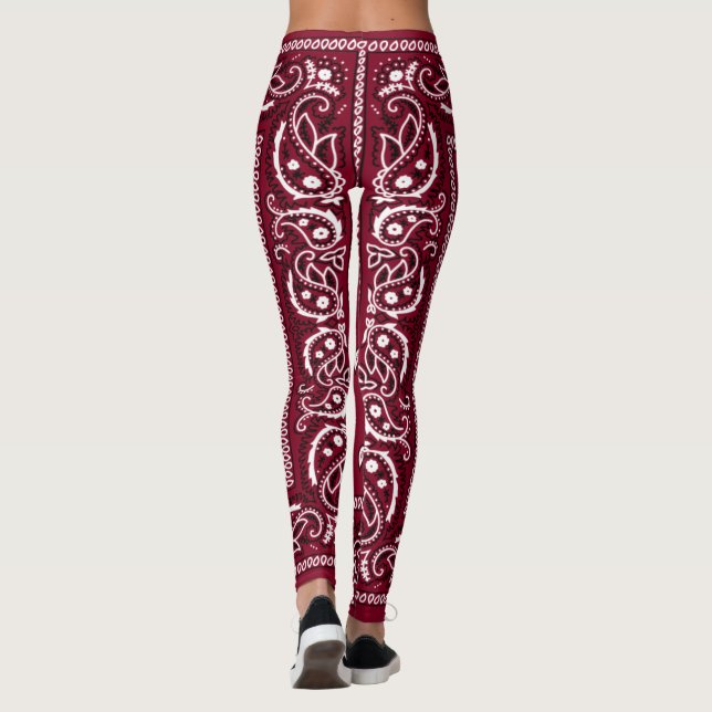 Bandana Burgundy Leggings (Baksida)