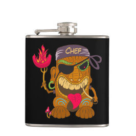 Bandana Chef Tiki med Burning Sause,Funny Black Fickplunta