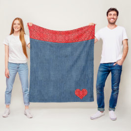 Bandana Denim-look Fleecefilt