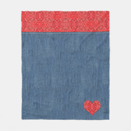 Bandana Denim-look Fleecefilt