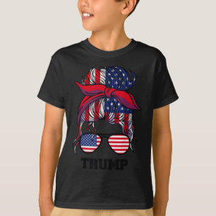 Bandana Headscarf Sungles Girls Trump T Shirt