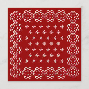 Bandana-inbjudningar Inbjudningskort till Westerna