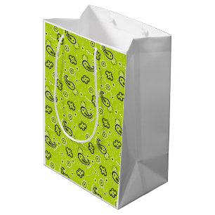 Bandana Lime Green Mönster Modern Retro Preppy Rol