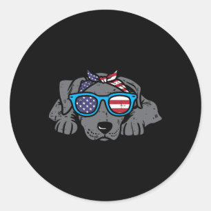 Bandana Pitbull Pit American USA 4:e juli Fourt Runt Klistermärke