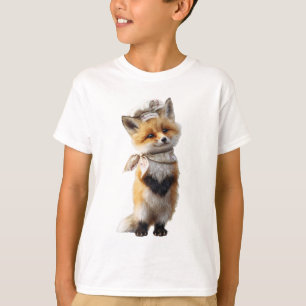 Bandana Räv med Solhatt Barn T Shirt