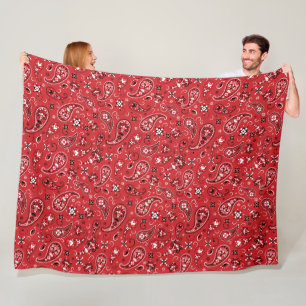 Bandana Red Paisley Fleecefilt