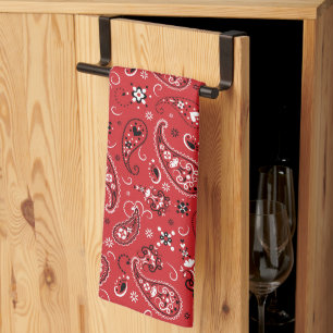 Bandana Red Paisley Kökshandduk