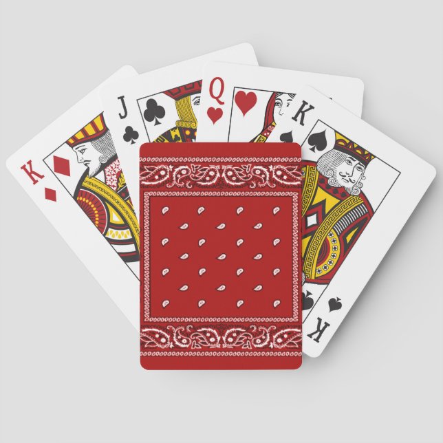Bandana Red-uppspelningskort Casinokort (Baksidan)