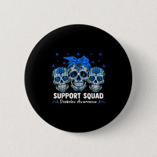 Bandana Sugar Skull Support Squad Diabetes Awarene Knapp