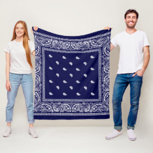 Bandana True Blue Fleece Blanket