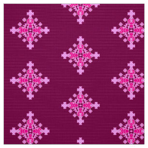 Bandana-utskrift - rosa och plommon för blek tyg