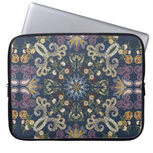 Bandanna med färglös paisley, sömlös mönster laptop fodral