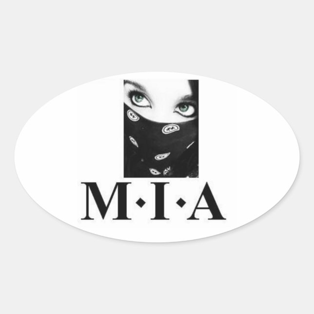 bandanna ovalt klistermärke (Framsida)