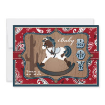 Bandanna Print & Rocking Horse Cowboy Baby Shower