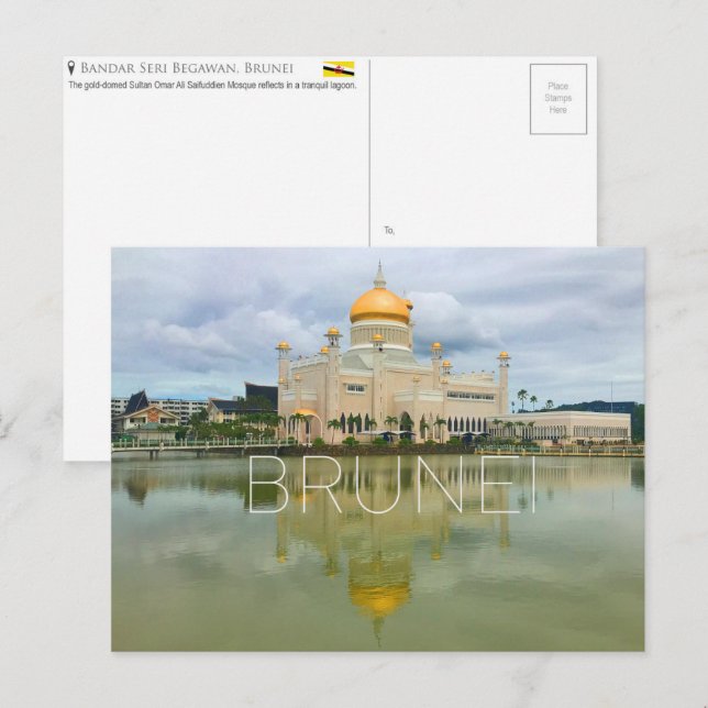 Bandar Seri Begawan, Brunei Resebrevykort Vykort (Fram/baksida)